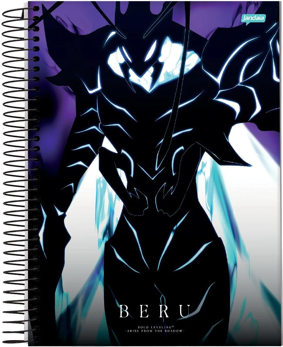CADERNO ESPIRAL UNIVERSITÁRIO CAPA DURA 10 MATÉRIAS 160 FOLHAS - SOLO LEVELING — miniatura 3