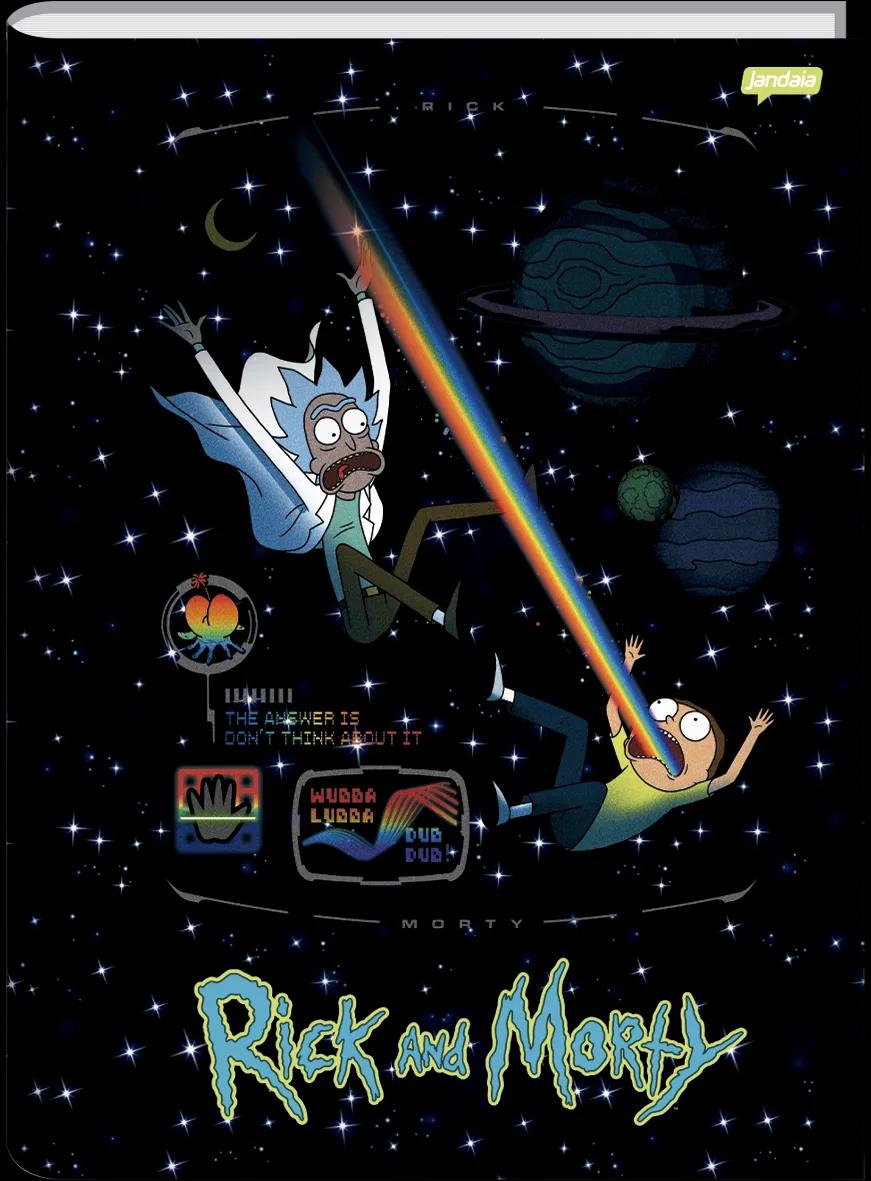 CADERNO BROCHURA CAPA DURA UNIVERSITÁRIO 80 FOLHAS - RICK AND MORTY