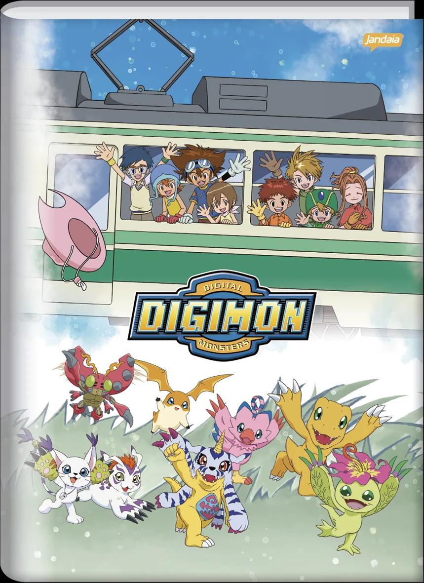 CADERNO BROCHURA CAPA DURA UNIVERSITÁRIO 80 FOLHAS - DIGIMON