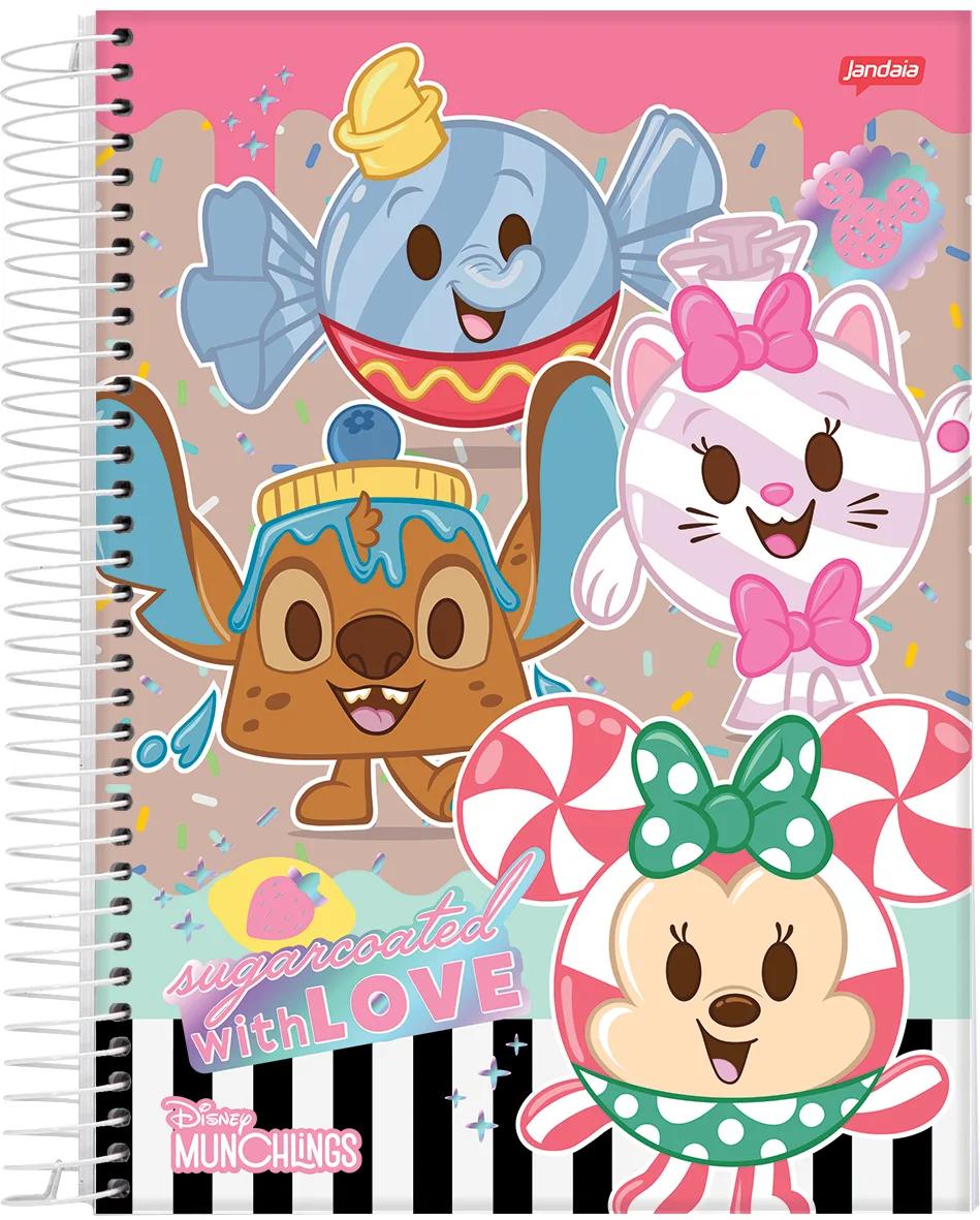 CADERNO ESPIRAL UNIVERSITÁRIO CAPA DURA 01 MATÉRIA 80 FOLHAS - DISNEY MUNCHLINGS — miniatura 7