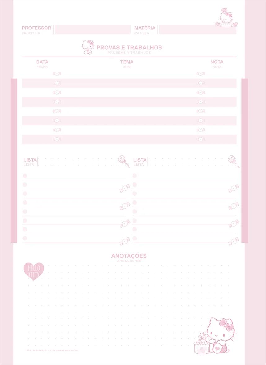 CADERNO ESPIRAL CAPA DURA 1/8 80 FOLHAS - HELLO KITTY — miniatura 13