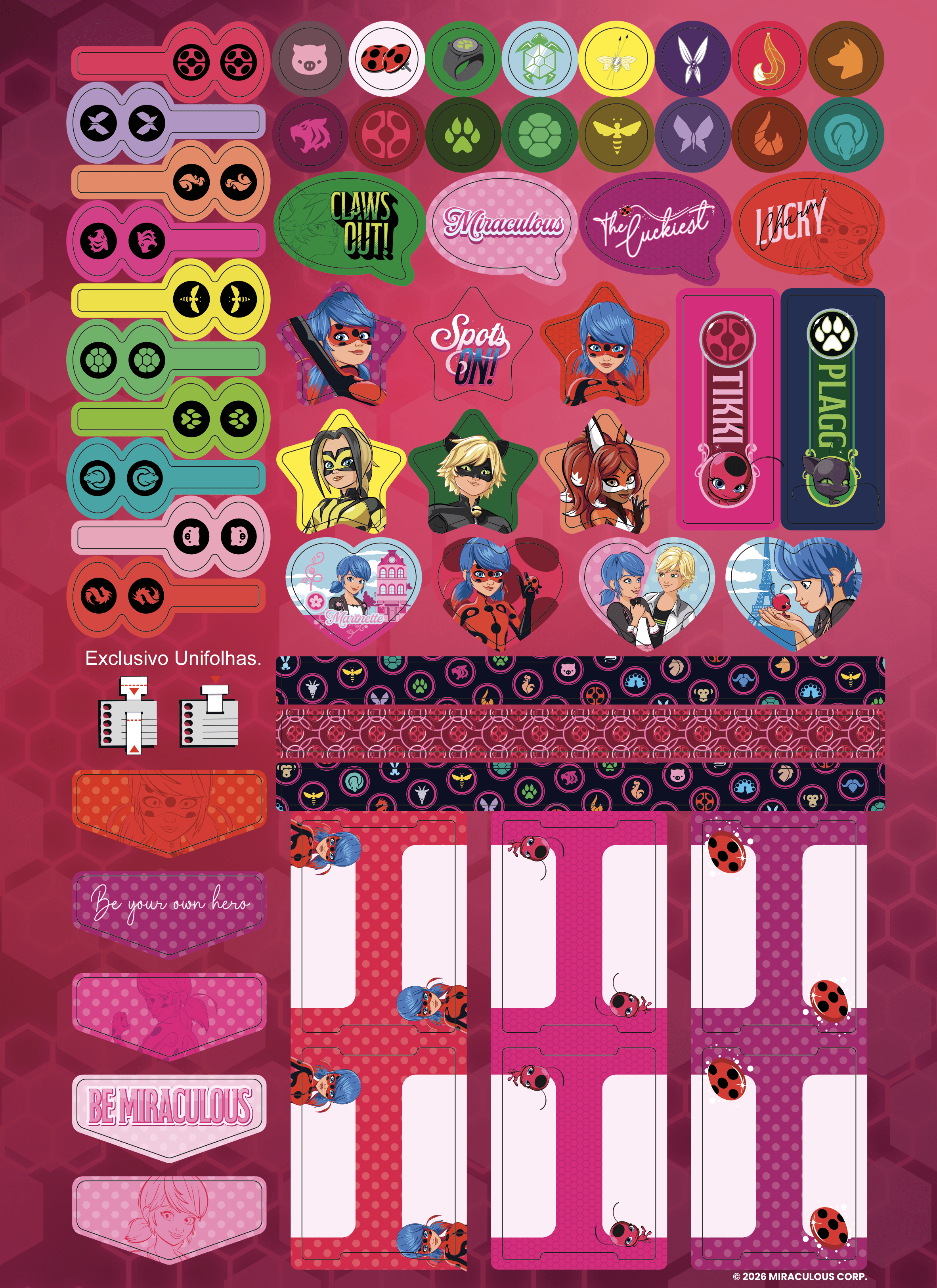 CADERNO ESPIRAL UNIVERSITÁRIO CAPA DURA 01 MATÉRIA 80 FOLHAS - MIRACULOUS — miniatura 6