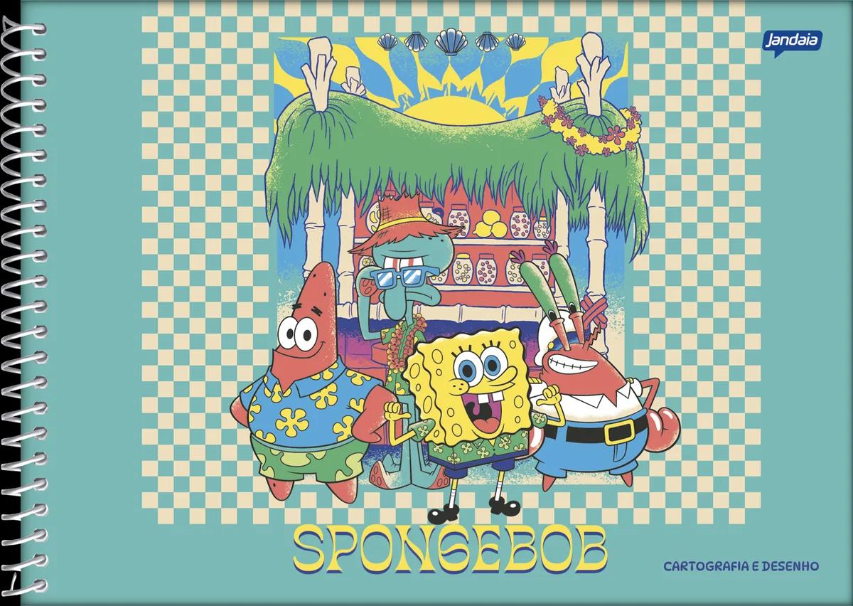 CADERNO ESPIRAL CAPA DURA 80 FOLHAS CARTOGRAFIA - BOB ESPONJA — miniatura 2