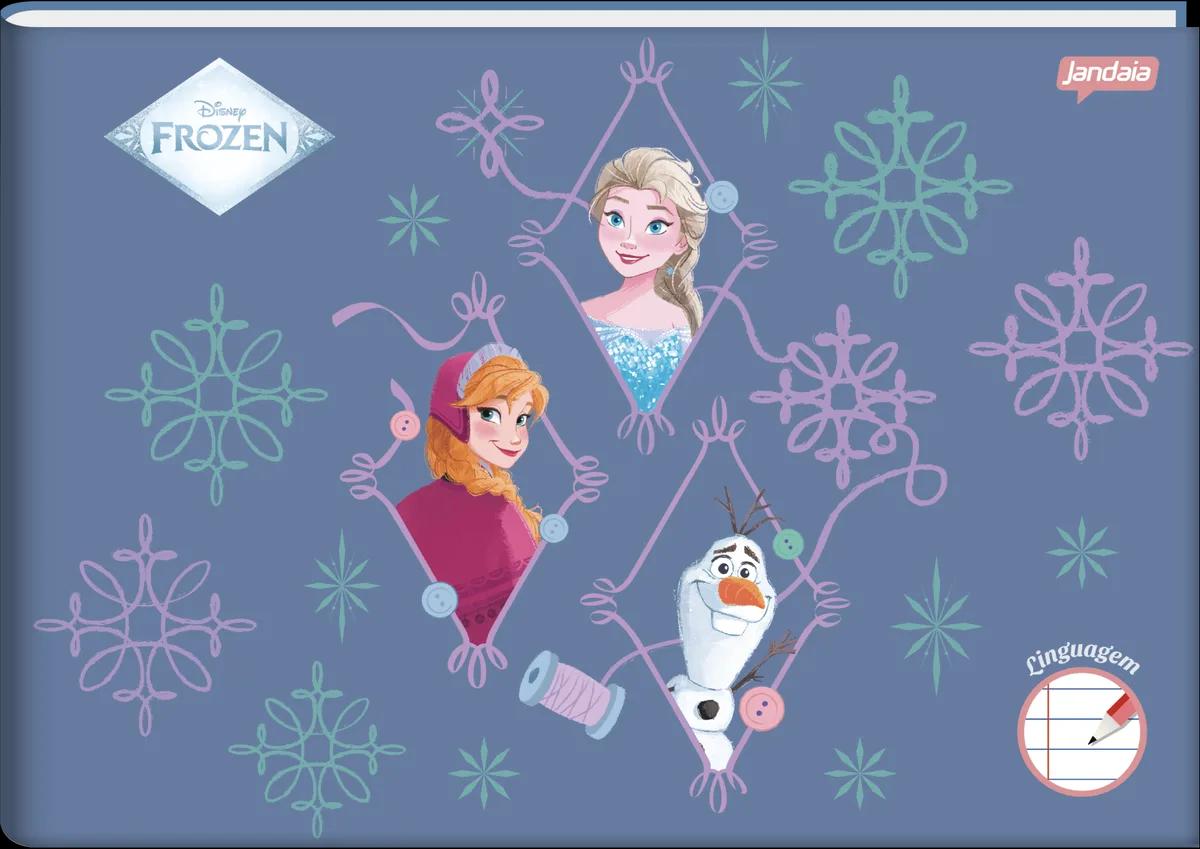 CADERNO BROCHURA CAPA DURA 1/4 40 FOLHAS LINGUAGEM - FROZEN