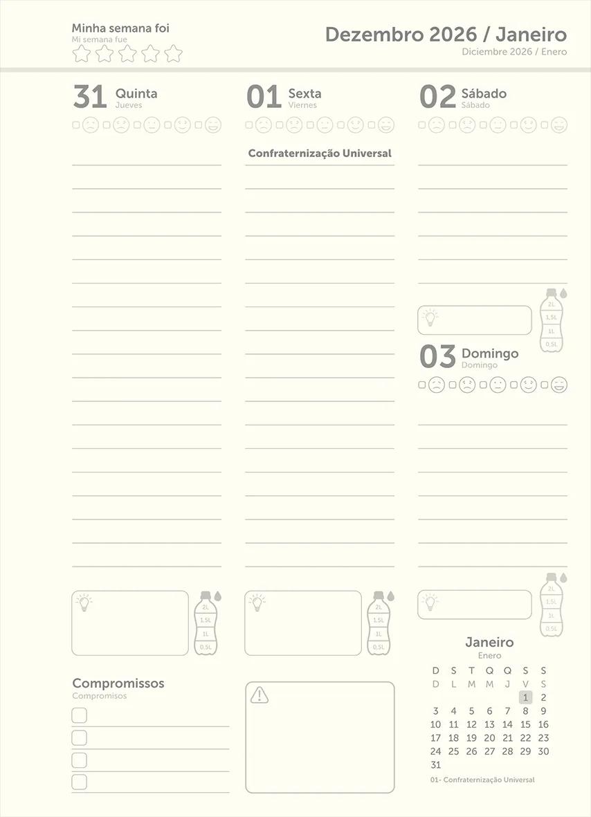 AGENDA PLANEJAMENTO LOMBADA QUADRADA 175X242MM 80FLS - KRAFT COLOR — miniatura 5