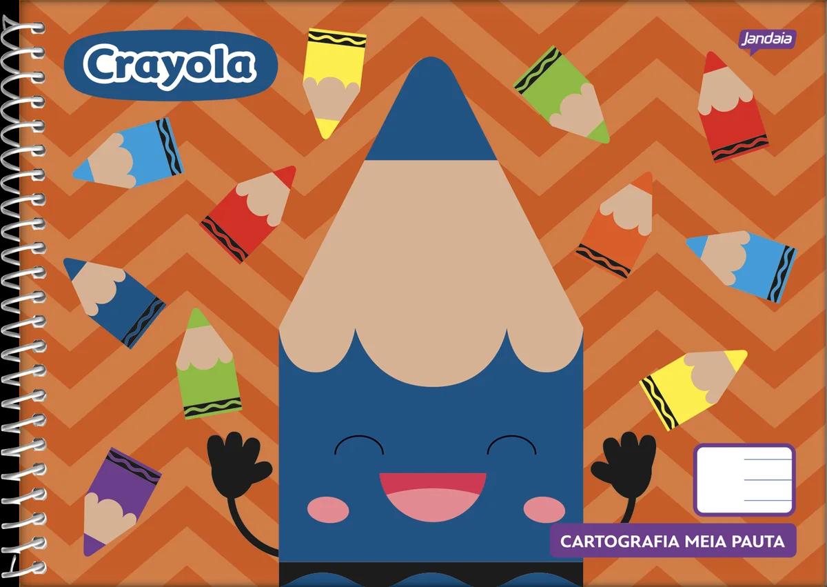 CADERNO ESPIRAL CAPA DURA 40 FOLHAS MEIA PAUTA - CRAYOLA