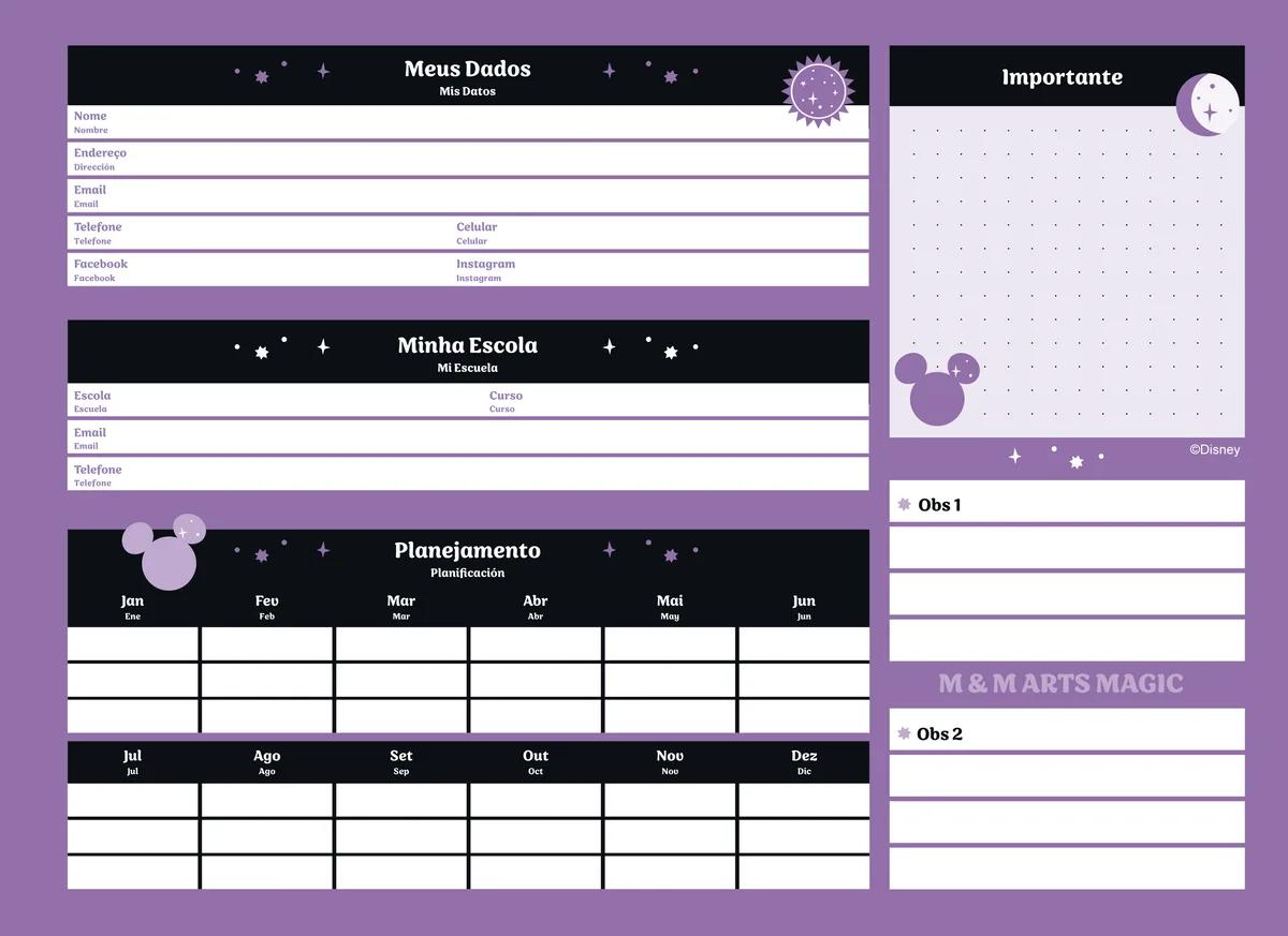 CADERNO ESPIRAL CAPA DURA 80 FOLHAS CARTOGRAFIA - MICKEY ARTS MAGIC — miniatura 3