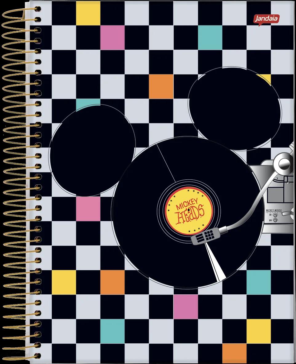 CADERNO ESPIRAL UNIVERSITÁRIO CAPA DURA 10 MATÉRIAS 160 FOLHAS - MICKEY HEADS — miniatura 8