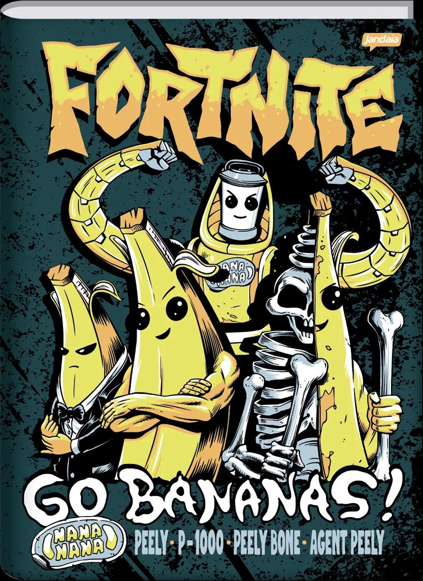 CADERNO BROCHURA CAPA DURA 1/4 80 FOLHAS - FORTNITE