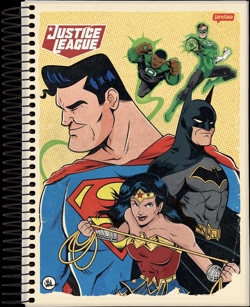 CADERNO ESPIRAL UNIVERSITÁRIO CAPA DURA 10 MATÉRIAS 160 FOLHAS - LIGA DA JUSTIÇA — miniatura 8