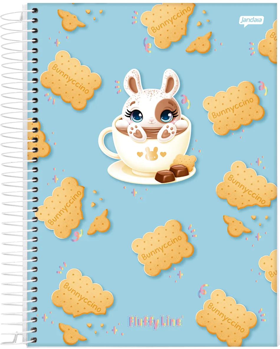 CADERNO ESPIRAL UNIVERSITÁRIO CAPA DURA 01 MATÉRIA 80 FOLHAS - FLUFFY — miniatura 2