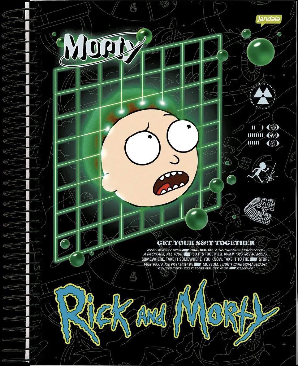 CADERNO ESPIRAL UNIVERSITÁRIO CAPA DURA 15 MATÉRIAS 240 FOLHAS - RICK AND MORTY — miniatura 5