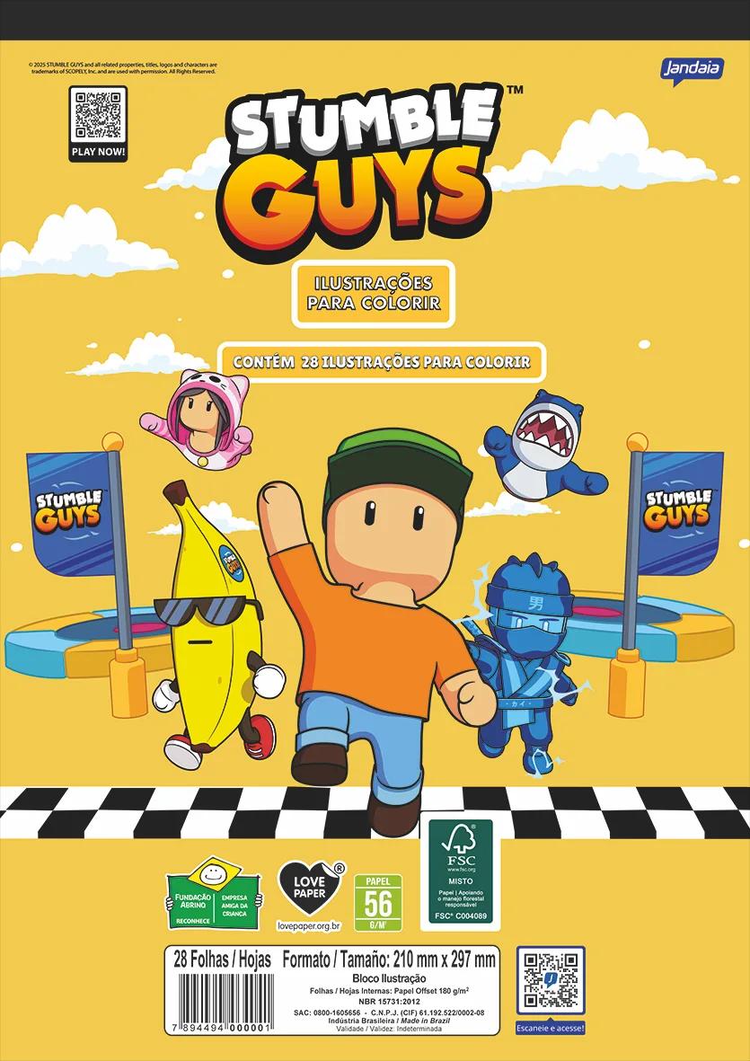 FOLHAS ILUSTRAÇÃO 180G A4 - STUMBLE GUYS — miniatura 29