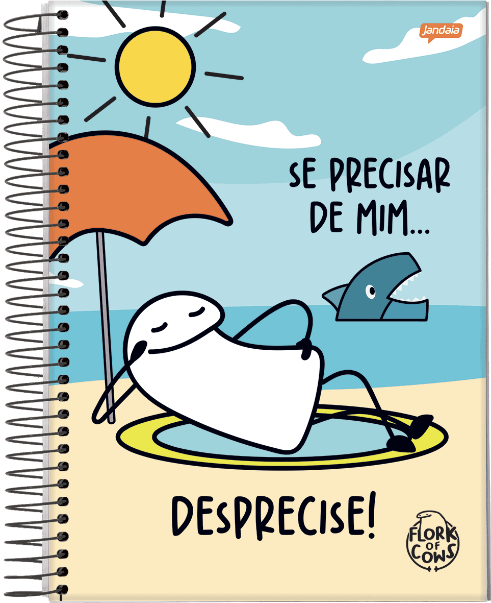 CADERNO ESPIRAL UNIVERSITÁRIO CAPA DURA 25 MATÉRIAS 400 FOLHAS - FLORK