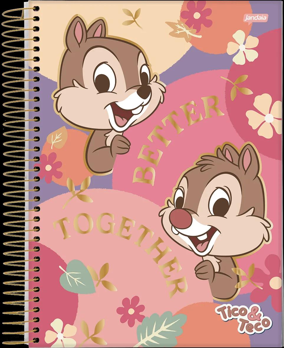 CADERNO ESPIRAL UNIVERSITÁRIO CAPA DURA 01 MATÉRIA 80 FOLHAS - TICO E TECO — miniatura 4
