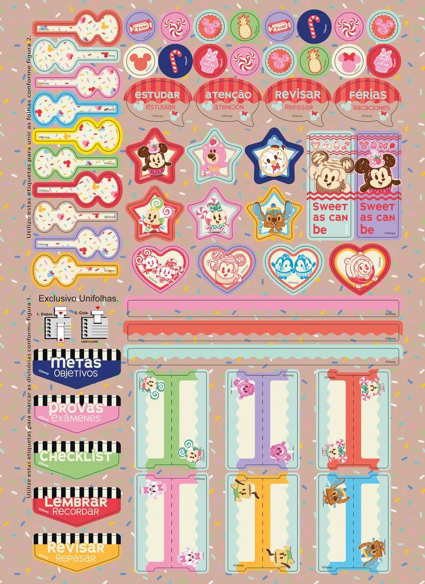 CADERNO ESPIRAL UNIVERSITÁRIO CAPA DURA 01 MATÉRIA 80 FOLHAS - DISNEY MUNCHLINGS — miniatura 10