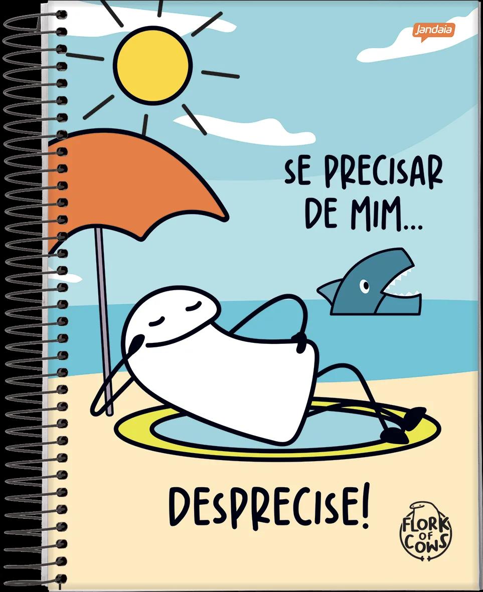 CADERNO ESPIRAL UNIVERSITÁRIO CAPA DURA 10 MATÉRIAS 160 FOLHAS - FLORK — miniatura 7