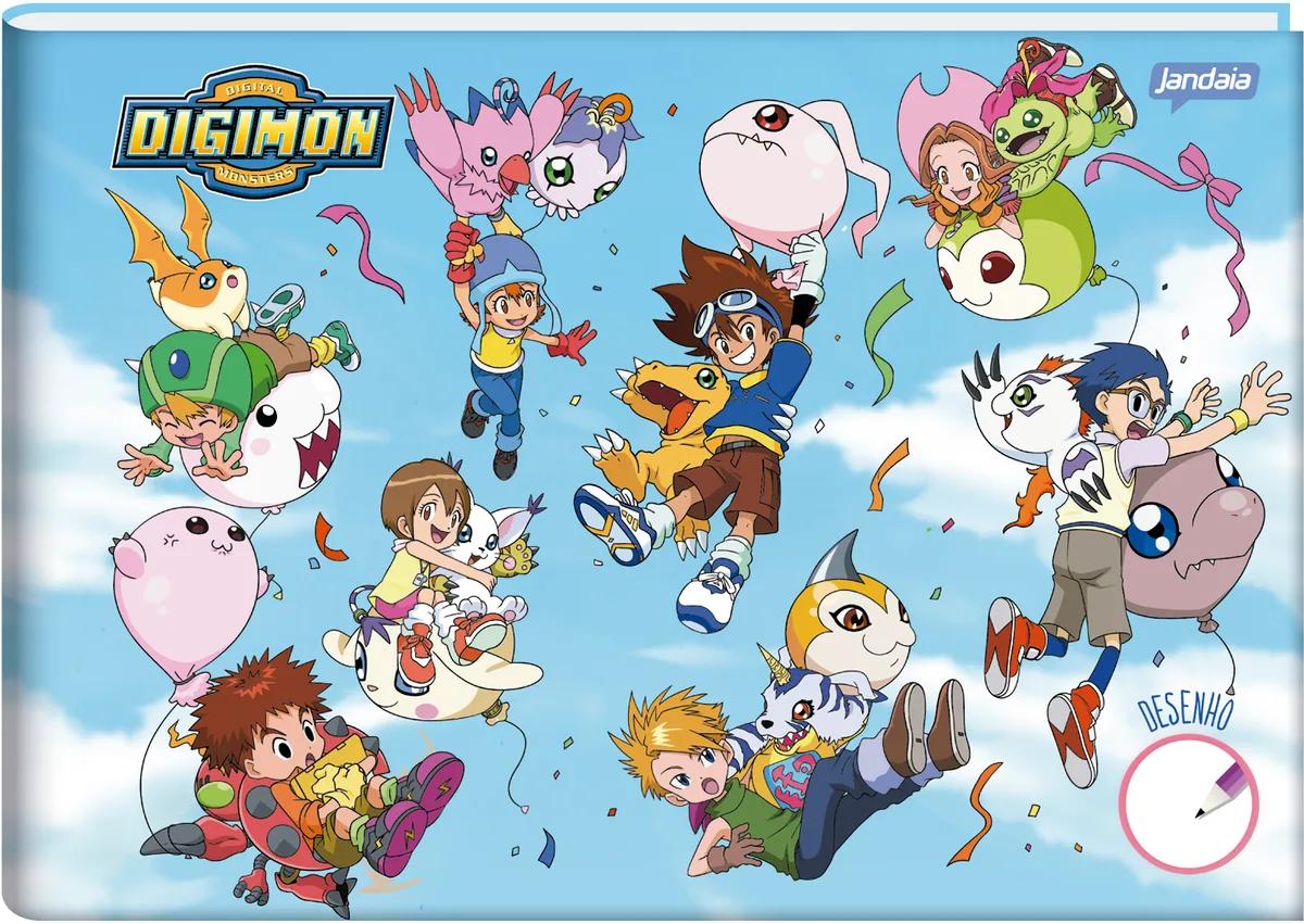 CADERNO BROCHURA DESENHO 1/4 200X140 - DIGIMON