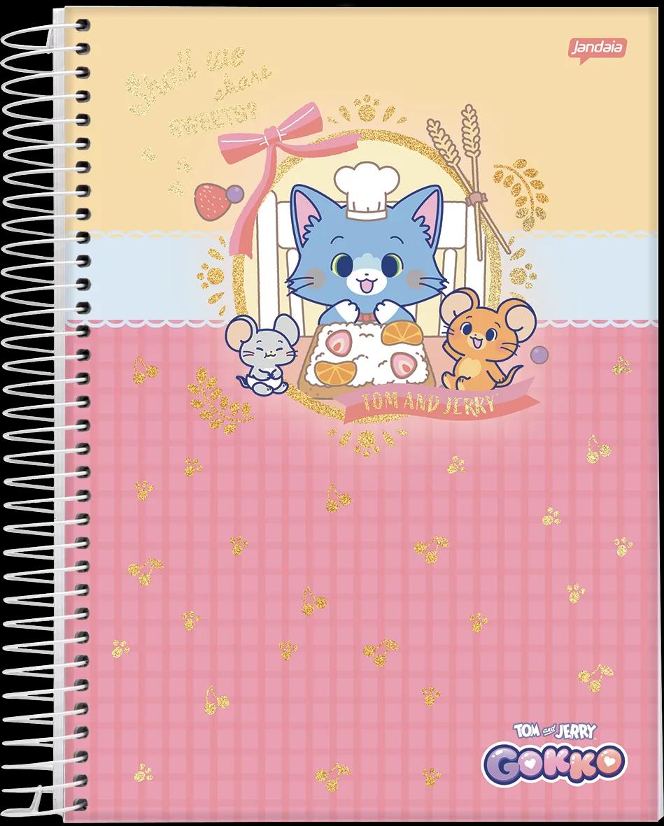 CADERNO ESPIRAL UNIVERSITÁRIO CAPA DURA 01 MATÉRIA 80 FOLHAS - GOKKO: TOM & JERRY — miniatura 5
