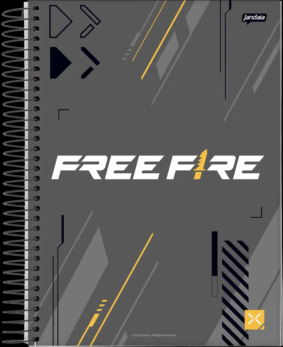 CADERNO ESPIRAL UNIVERSITÁRIO CAPA DURA 10 MATÉRIAS 160 FOLHAS - FREE FIRE — miniatura 3