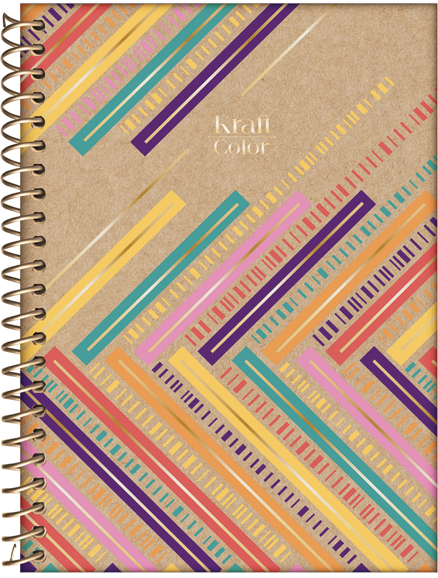 CADERNO ESPIRAL CAPA DURA 1/8 80 FOLHAS - KRAFT COLOR — miniatura 2