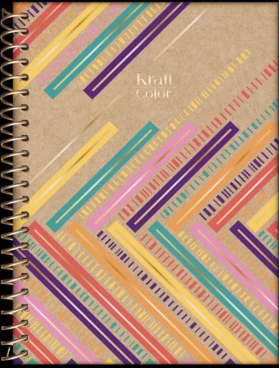CADERNO ESPIRAL CAPA DURA 01 MATÉRIA COLLEGE - KRAFT COLOR — miniatura 2