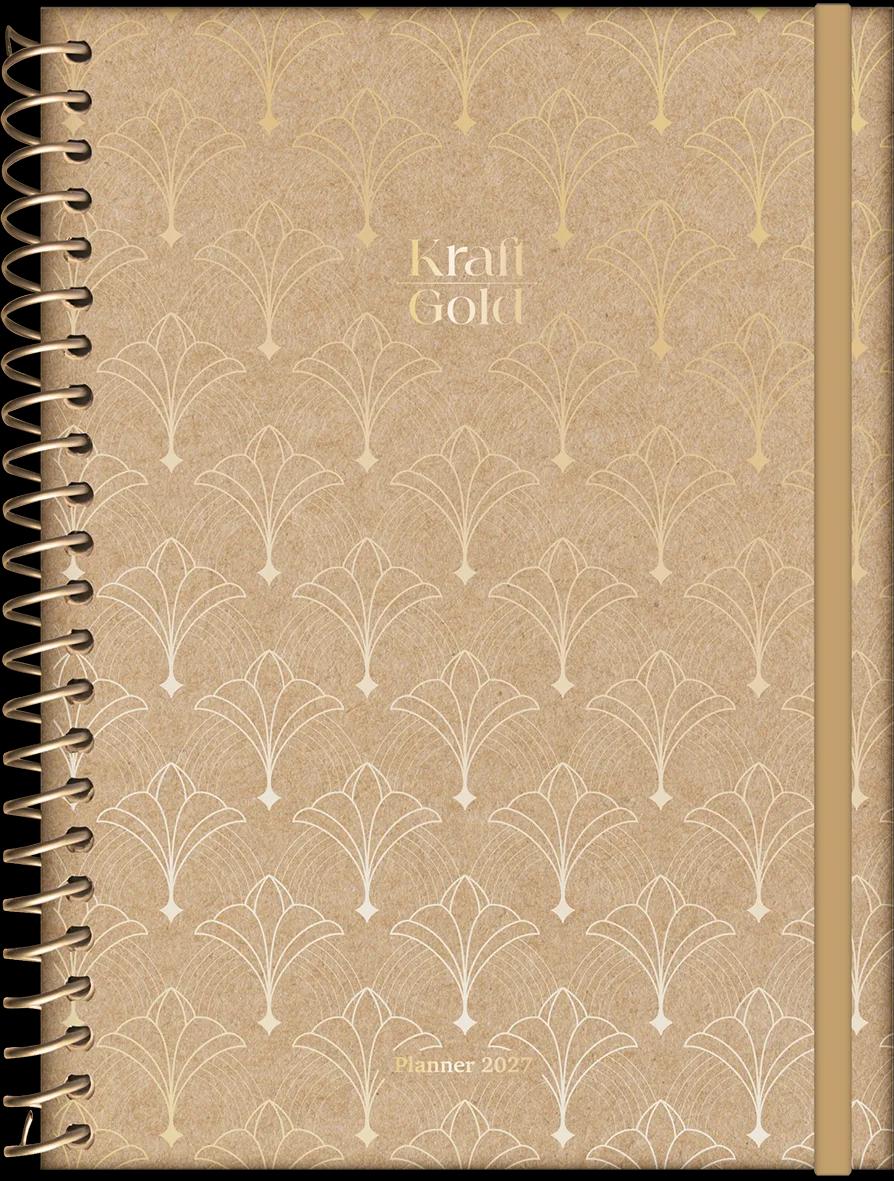 AGENDA PLANEJAMENTO ESPIRAL 175X242MM 80FLS - KRAFT GOLD — miniatura 4