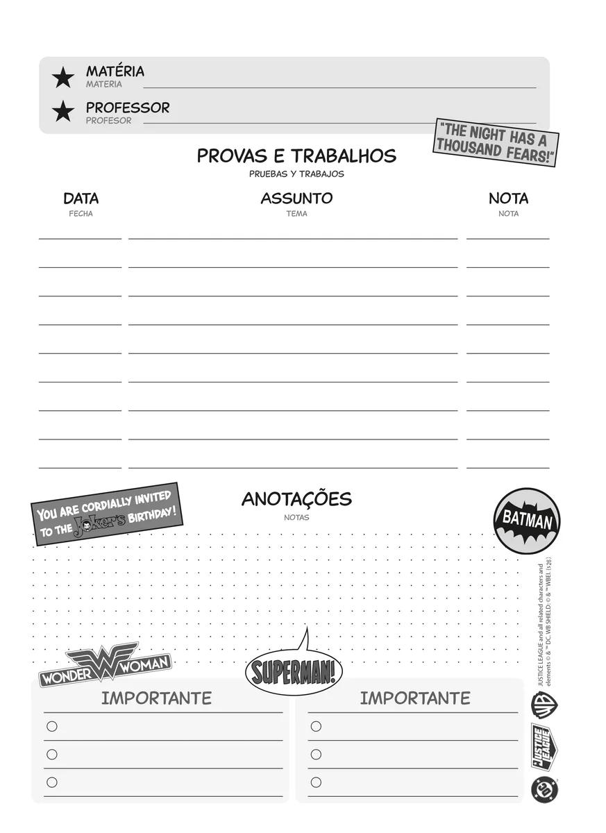 CADERNO ESPIRAL UNIVERSITÁRIO CAPA DURA 20 MATÉRIAS 320 FOLHAS - DC COMICS — miniatura 12