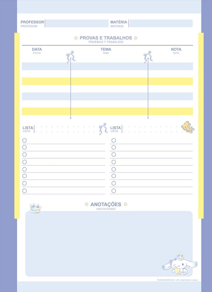 CADERNO ESPIRAL UNIVERSITÁRIO CAPA DURA 01 MATÉRIA 80 FOLHAS - CINNAMOROLL — miniatura 8