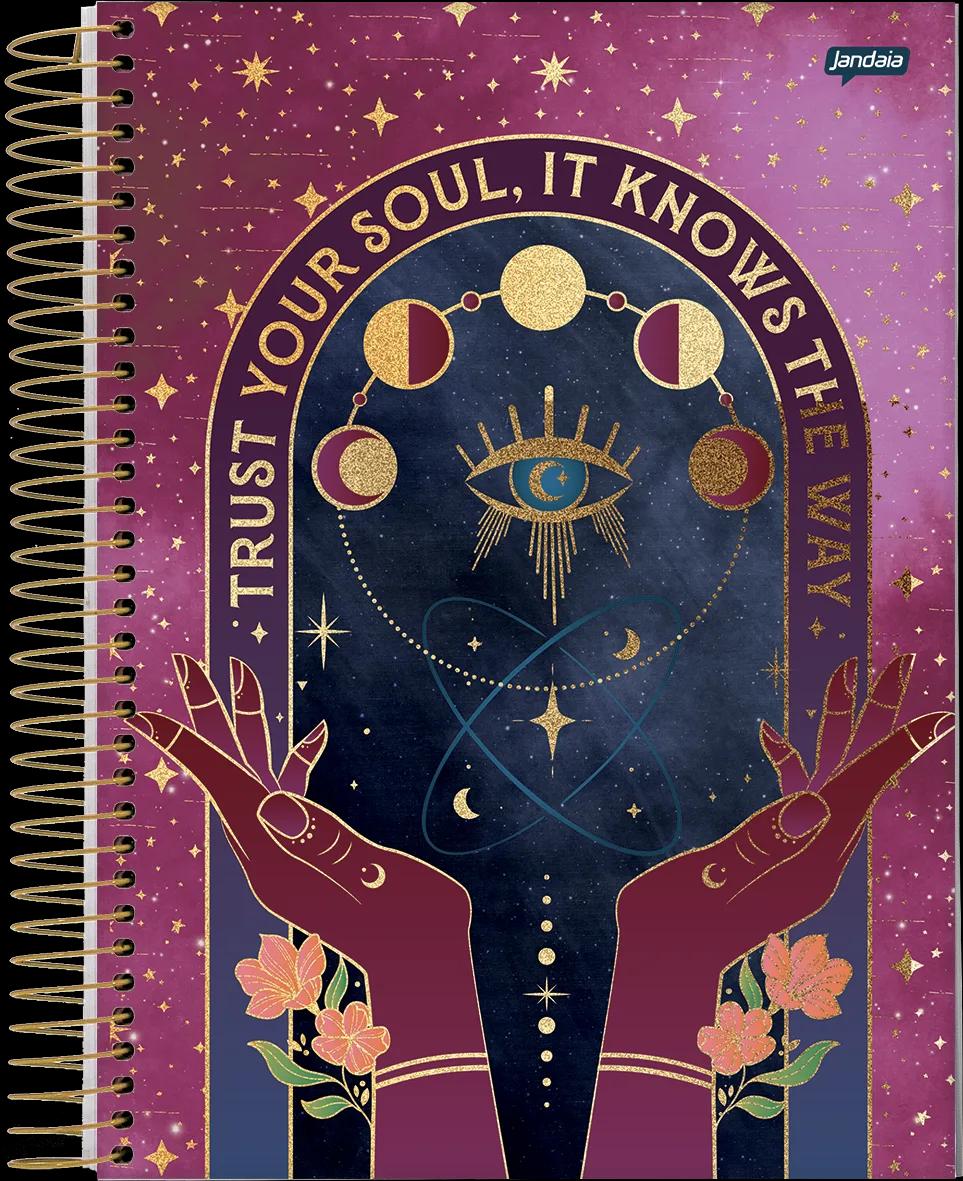 CADERNO ESPIRAL CAPA DURA 01 MATÉRIA 80 FOLHAS COLLEGE - MYSTIC — miniatura 3