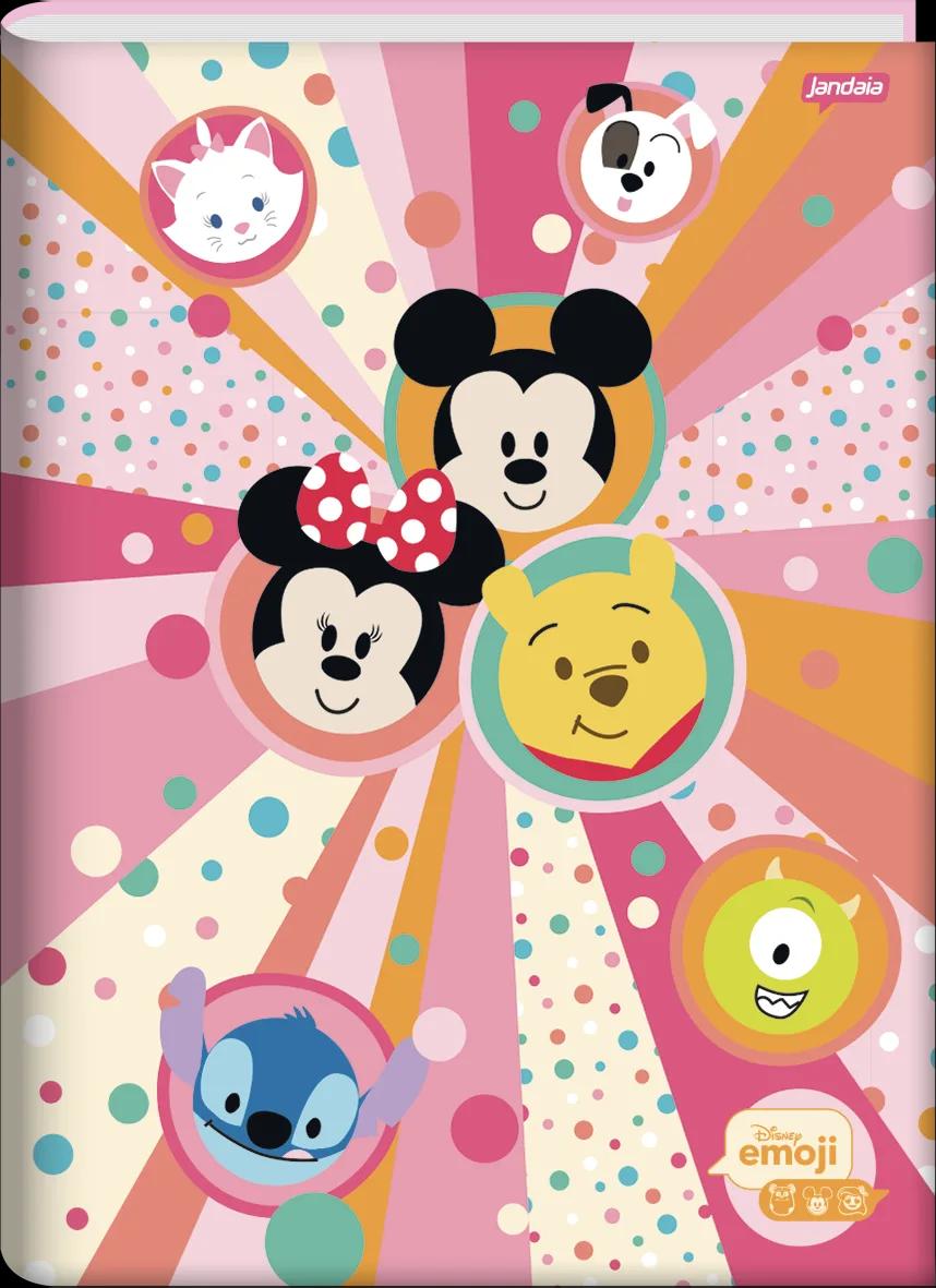 CADERNO BROCHURA CAPA DURA 1/4 80 FOLHAS - DISNEY EMOJI