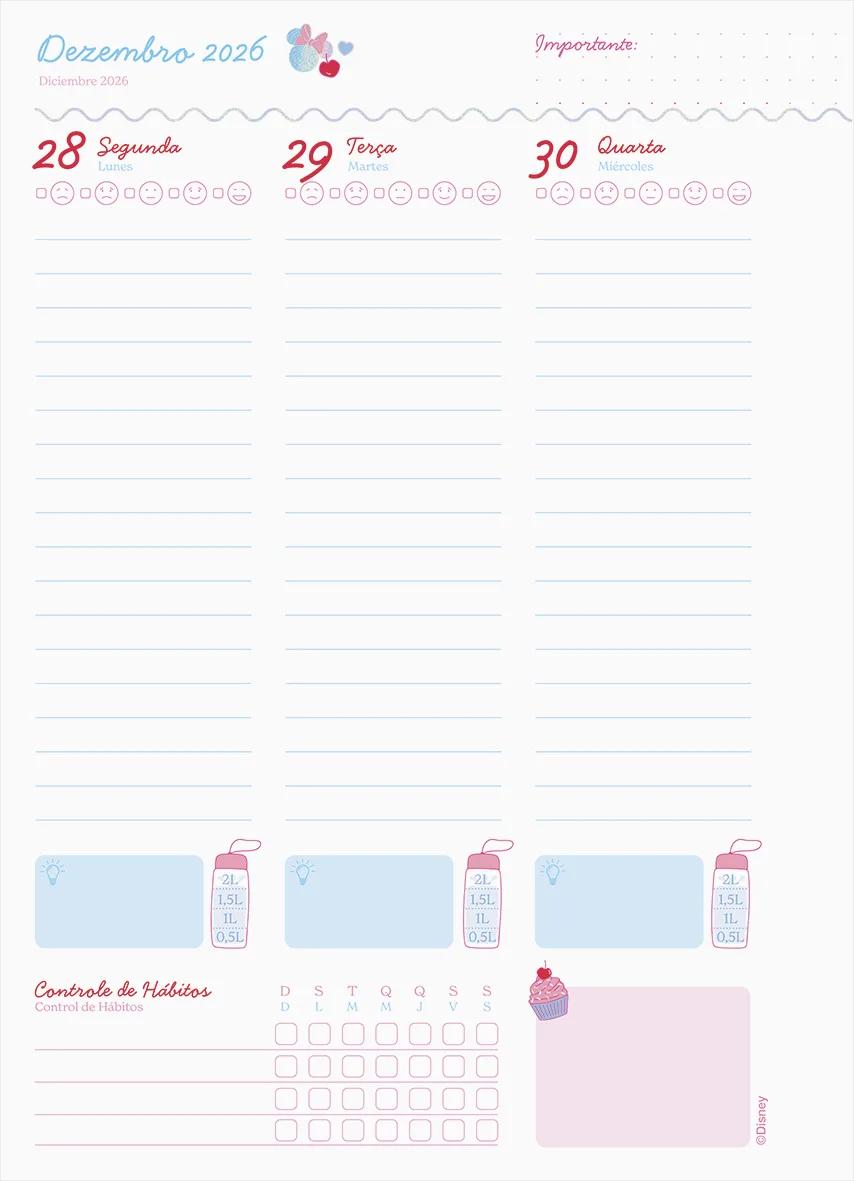 AGENDA PLANEJAMENTO ESPIRAL 175X242MM - MINNIE ARTS — miniatura 10
