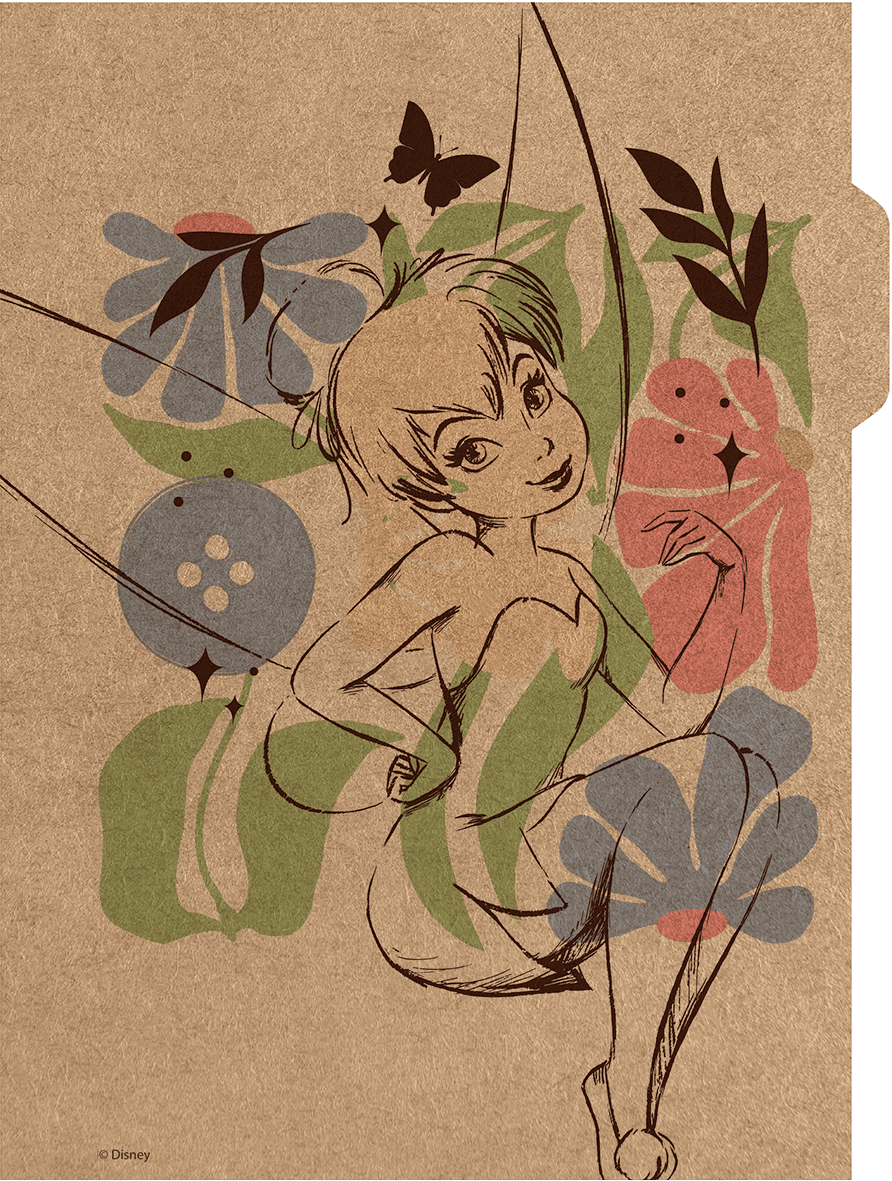 CADERNO COLLEGE CAPA DURA 80 FOLHAS ARGOLADO - TINKER BELL KRAFT — miniatura 3