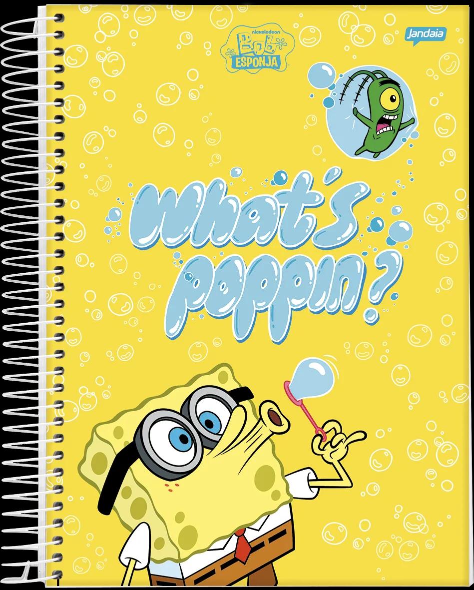 CADERNO ESPIRAL UNIVERSITÁRIO CAPA DURA 01 MATÉRIA 80 FOLHAS - BOB ESPONJA — miniatura 2