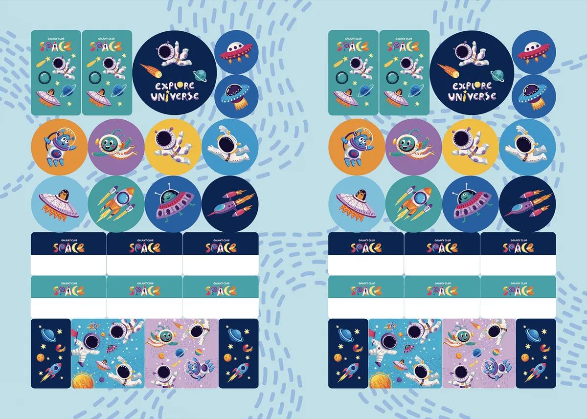 CADERNO BROCHURA CAPA DURA UNIVERSITÁRIO 80 FOLHAS - GALAXY CLUB SPACE — miniatura 5
