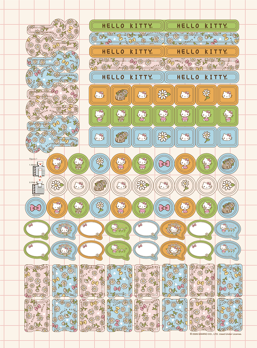 CADERNO COLLEGE CAPA DURA 80 FOLHAS ARGOLADO - HELLO KITTY KRAFT — miniatura 7