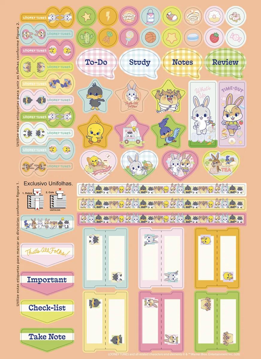 CADERNO ESPIRAL UNIVERSITÁRIO CAPA DURA 01 MATÉRIA 80 FOLHAS - GOKKO: LOONEY TUNES