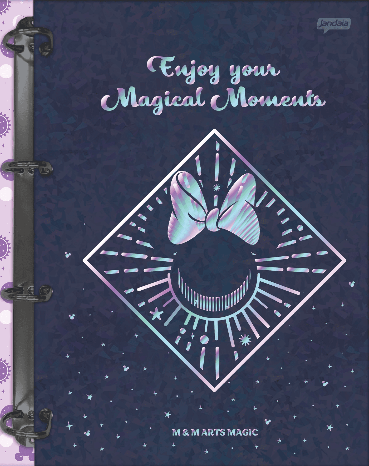 CADERNO COLLEGE CAPA DURA 80 FOLHAS ARGOLADO - MICKEY ARTS MAGIC