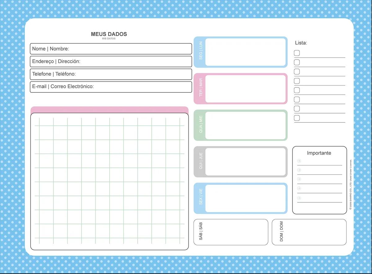 CADERNO ESPIRAL CARTOGRAFIA 275X200MM 80FLS - ICONS SANRIO — miniatura 3