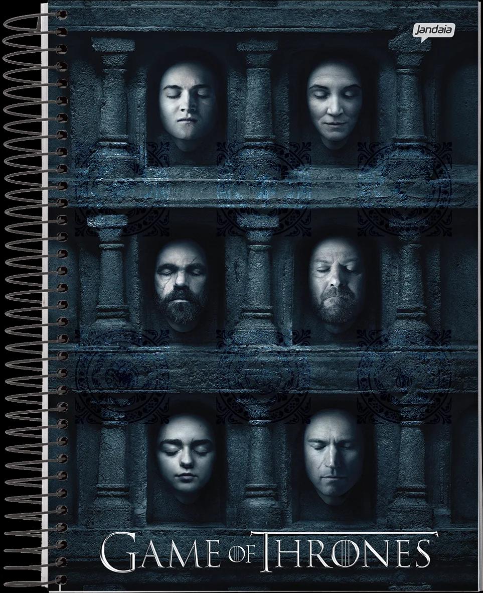 CADERNO ESPIRAL UNIVERSITÁRIO CAPA DURA 01 MATÉRIA 80 FOLHAS - GAME OF THRONES