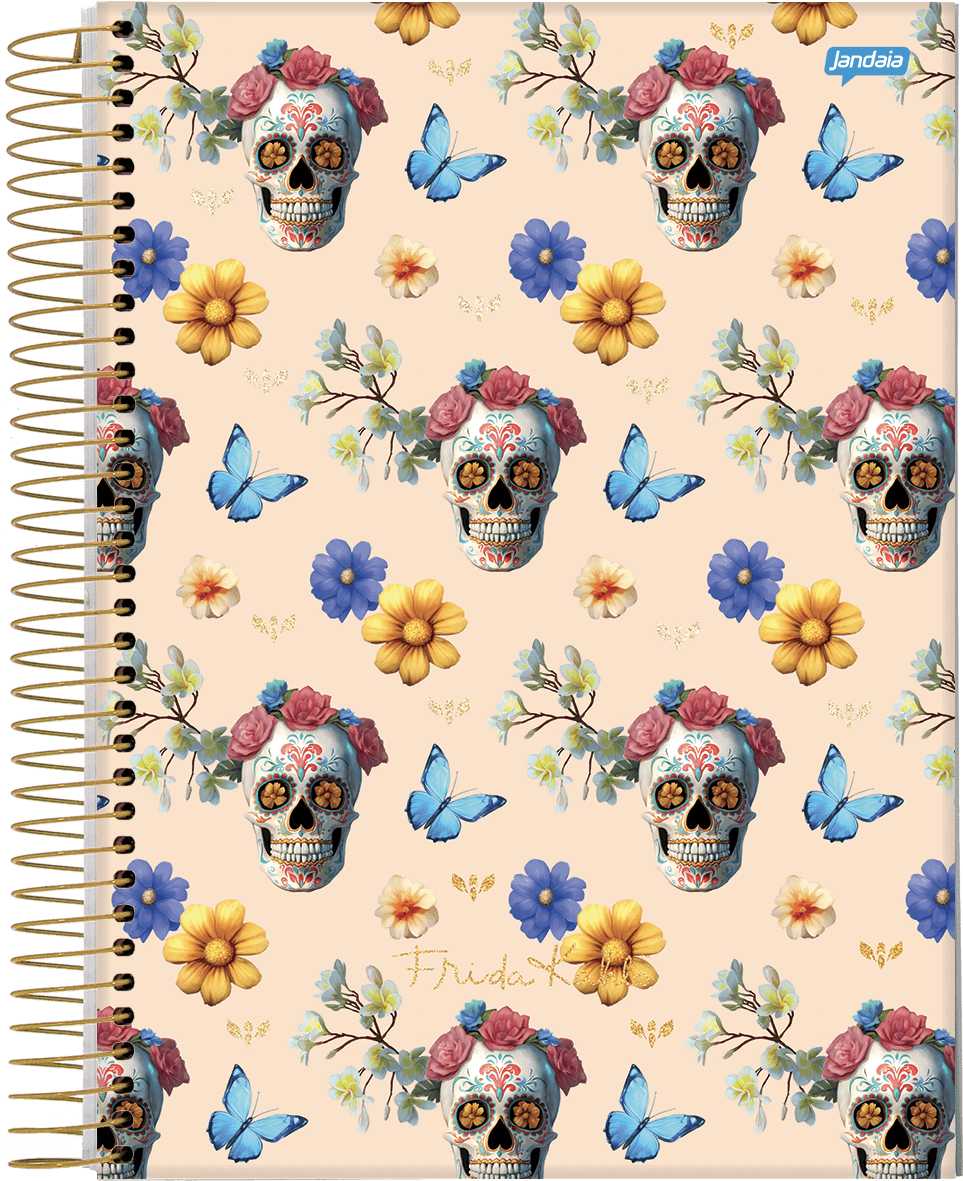 CADERNO ESPIRAL UNIVERSITÁRIO CAPA DURA 10 MATÉRIAS 160 FOLHAS - FRIDA KAHLO — miniatura 3