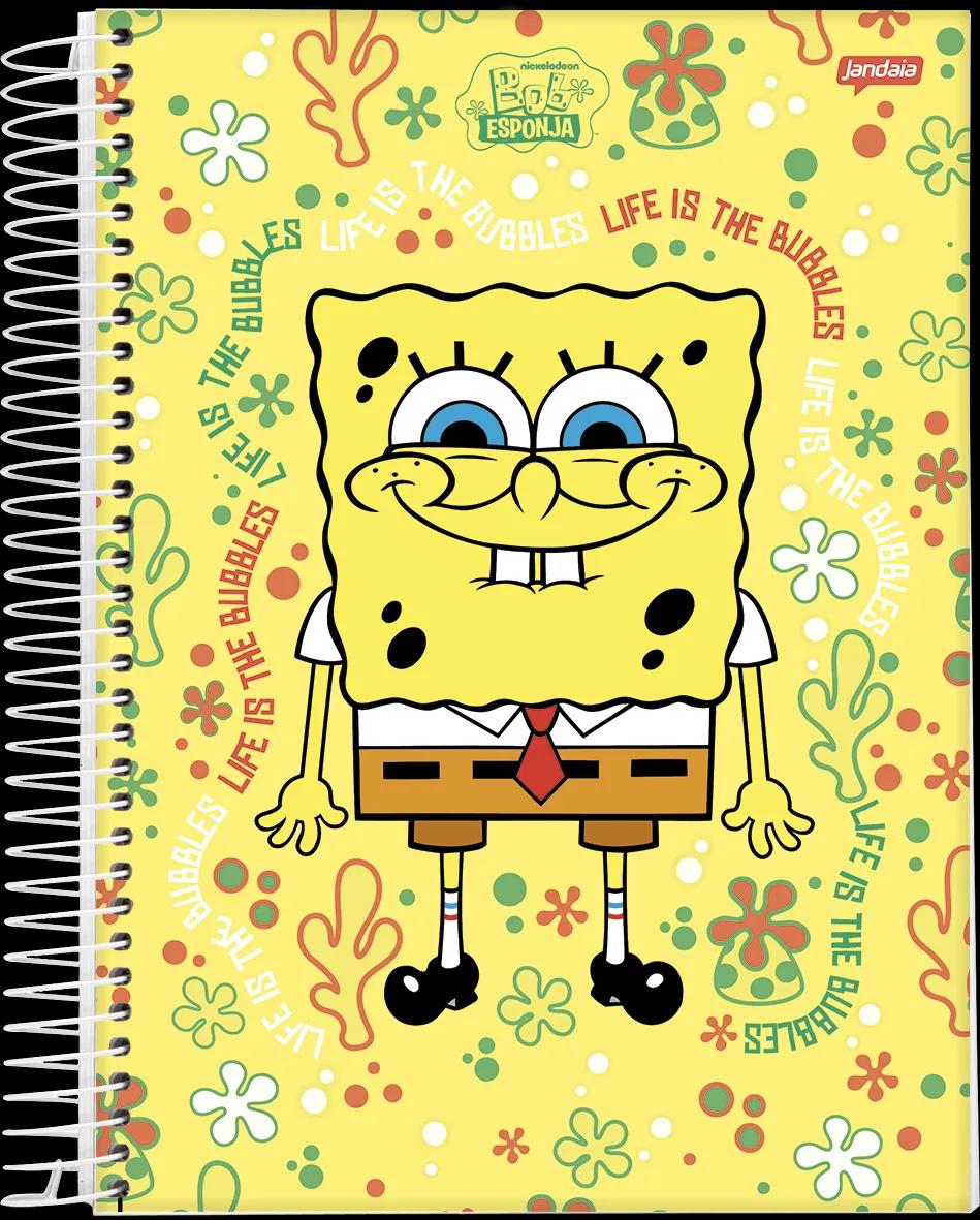 CADERNO ESPIRAL UNIVERSITÁRIO CAPA DURA 10 MATÉRIAS 160 FOLHAS - BOB ESPONJA — miniatura 6