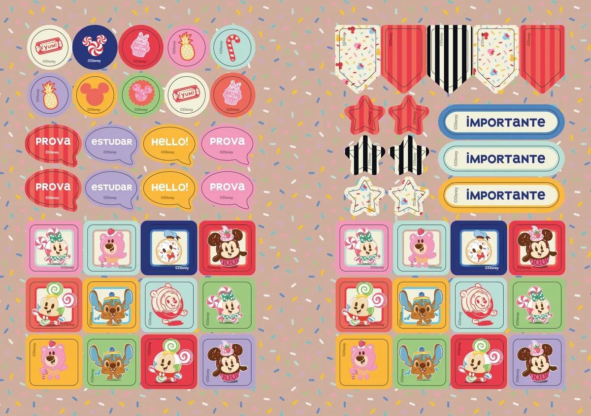 CADERNO BROCHURA CAPA DURA 1/4 80 FOLHAS - DISNEY MUNCHLINGS