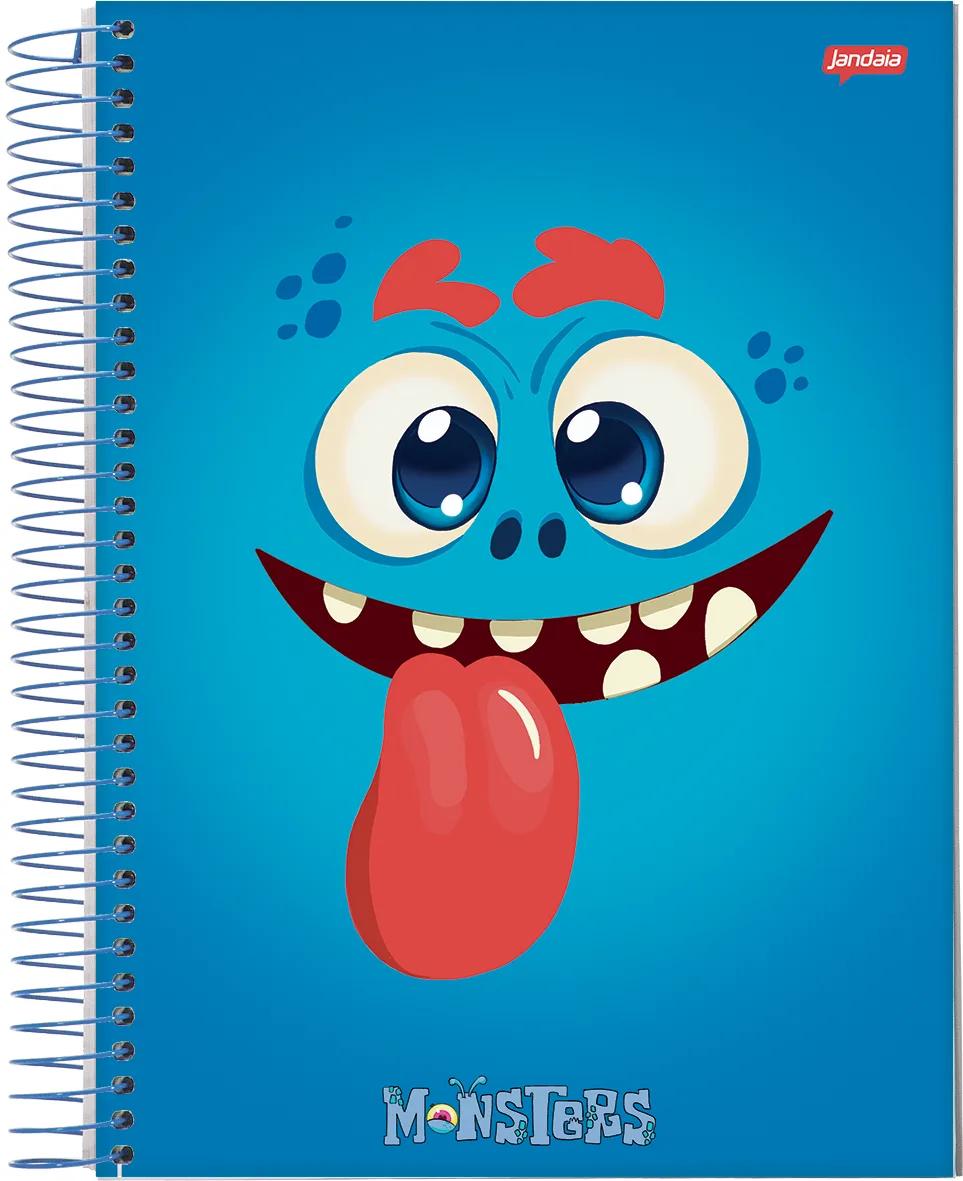 CADERNO ESPIRAL UNIVERSITÁRIO CAPA DURA 15 MATÉRIAS 240 FOLHAS - MONSTERS — miniatura 3