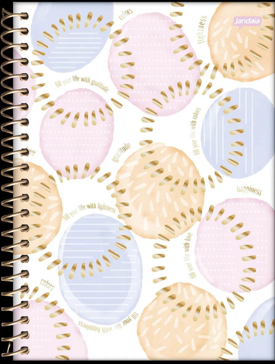 CADERNO ESPIRAL CAPA DURA 1/8 80 FOLHAS - LA CREME