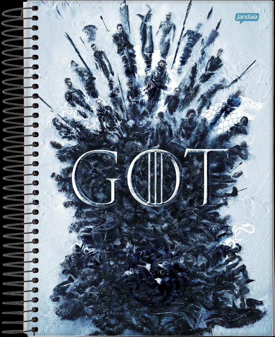 CADERNO ESPIRAL UNIVERSITÁRIO CAPA DURA 15 MATÉRIAS 240 FOLHAS - GAME OF THRONES