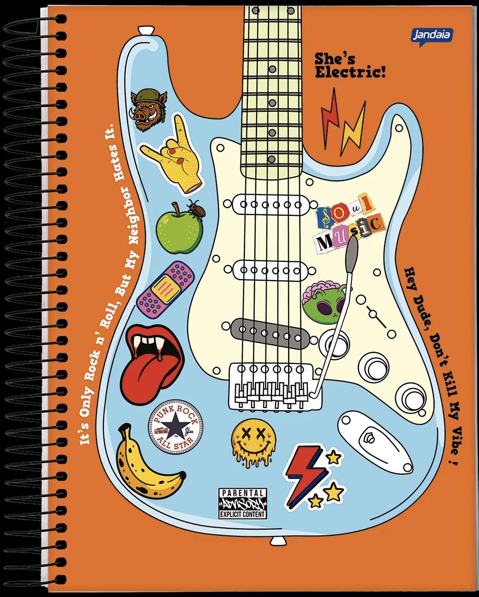CADERNO ESPIRAL UNIVERSITÁRIO CAPA DURA 10 MATÉRIAS  160  FOLHAS -  SOUL MUSIC — miniatura 3