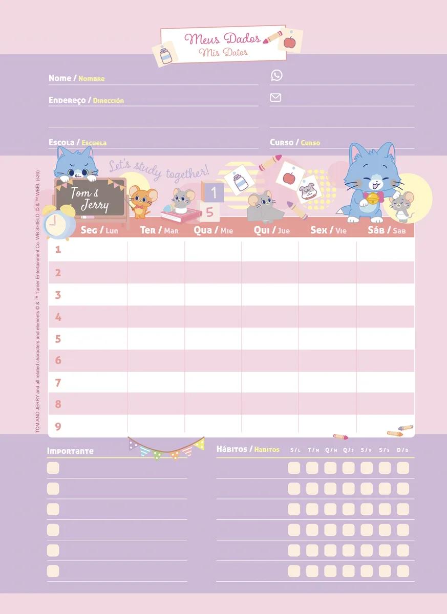 CADERNO ESPIRAL UNIVERSITÁRIO CAPA DURA 01 MATÉRIA 80 FOLHAS - GOKKO: TOM & JERRY — miniatura 9