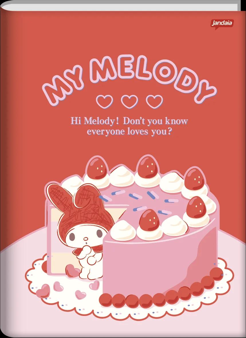 CADERNO BROCHURA CAPA DURA 1/4 80 FOLHAS - MY MELODY — miniatura 4