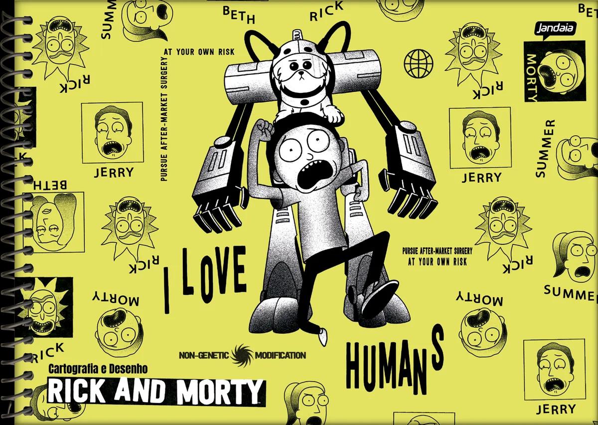CADERNO ESPIRAL CAPA DURA 80 FOLHAS CARTOGRAFIA - RICK AND MORTY — miniatura 2